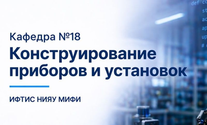 Кафедра №18 Конструирования приборов и установок image